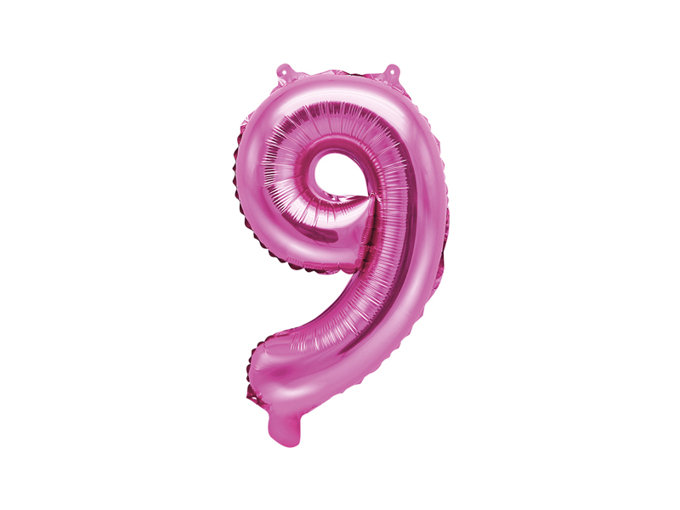 Picture of Balon foliowy Cyfra ''9'', ciemny różowy