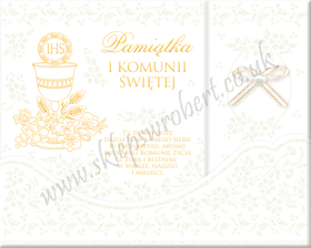 Obrazek Pamiątka Komunii Świętej 14 brokat