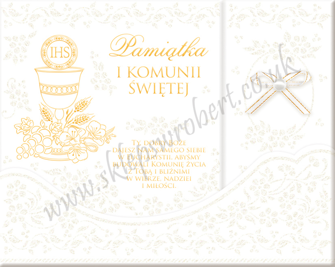 Picture of Pamiątka Komunii Świętej 14 brokat