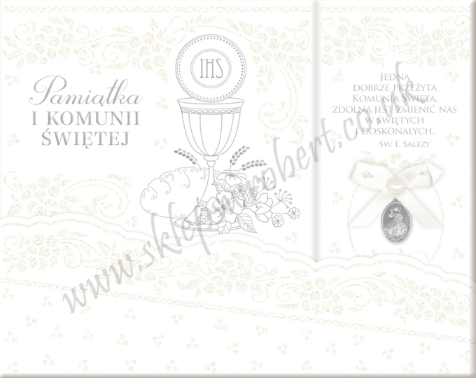Picture of Pamiątka Komunii Świętej 15 brokat